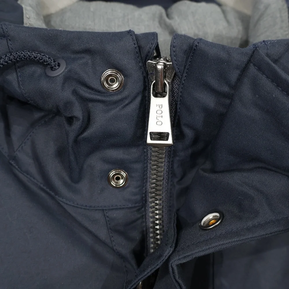 Polo Ralph Lauren Parka Men XL Blue Down Hooded Utility Jacket $598 NWT